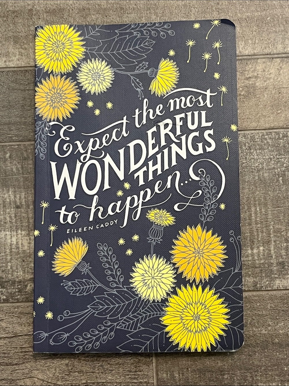 Expect the Most Wonderful Things to Happen Navy & Yellow Journal